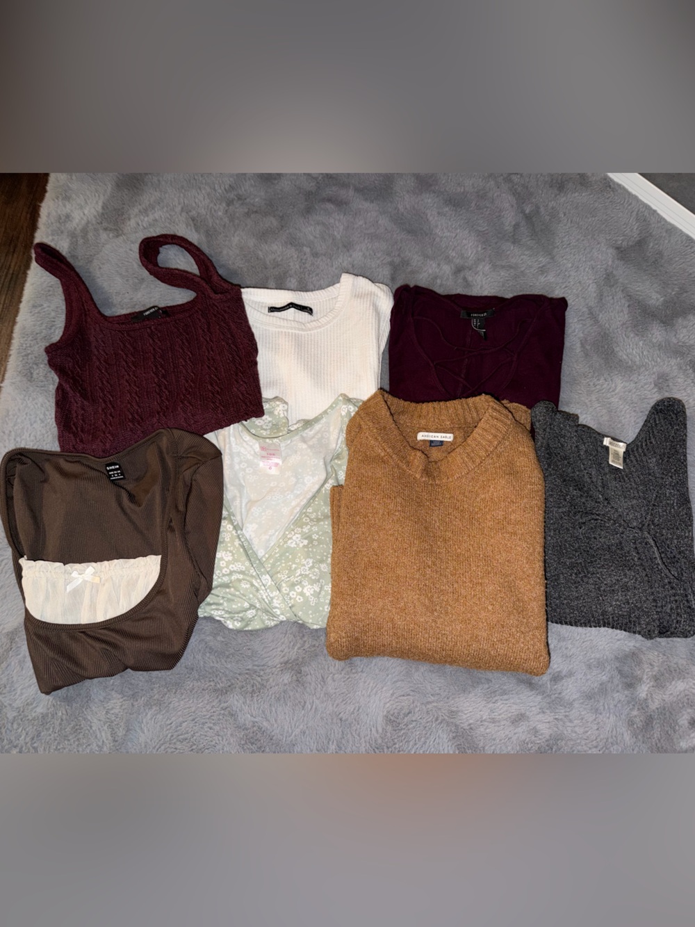 Assorted Womens Sweaters and Tops - Mixed Colors/ Brands. 7 shirt bundle for $15